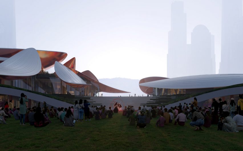 Render of Anji Culture and Art Center