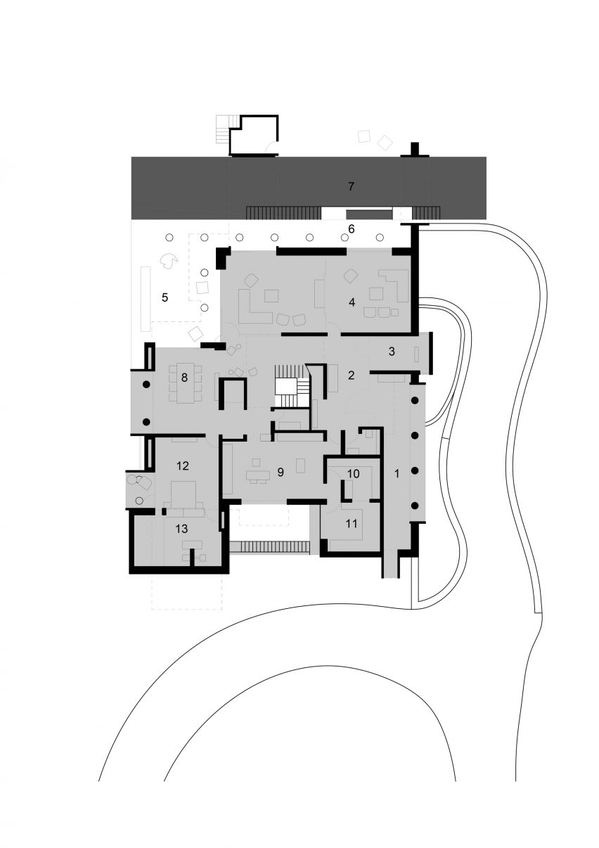 Ground floor plan of Up to the Sea