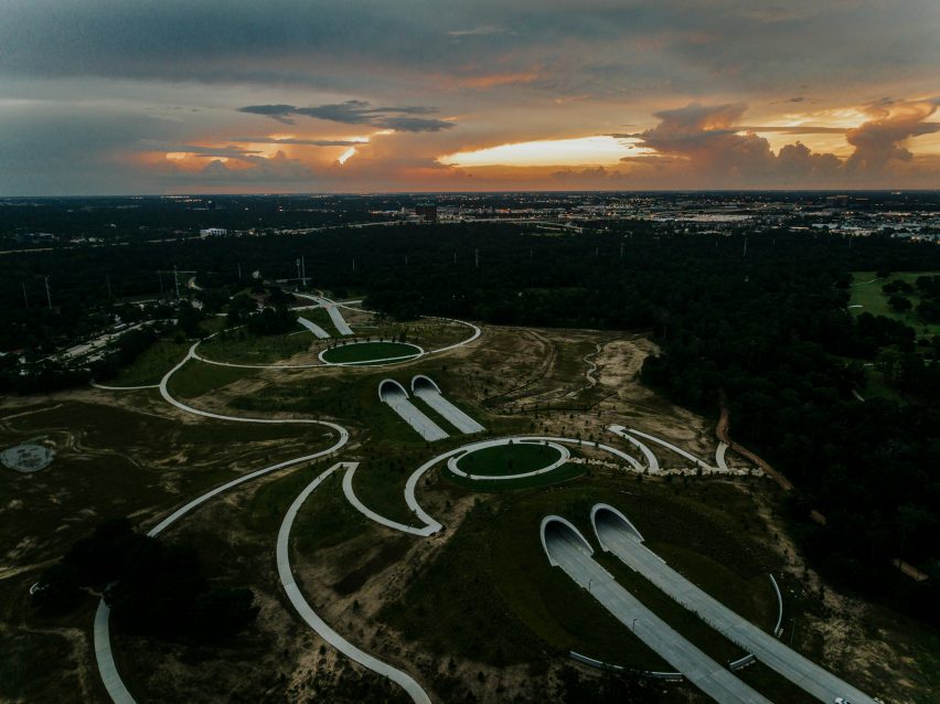 A park in the sunset