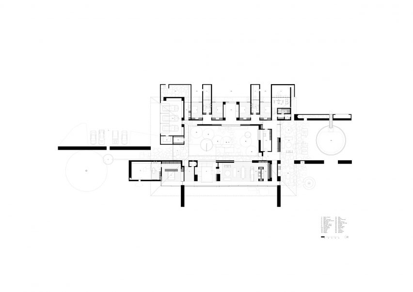 Plan of Merricks Farmhouse by Michael Lumby Architecture and Nielsen Jenkins