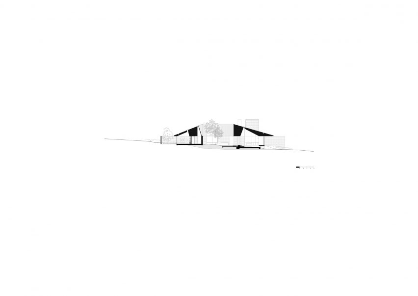 Section of Merricks Farmhouse by Michael Lumby Architecture and Nielsen Jenkins