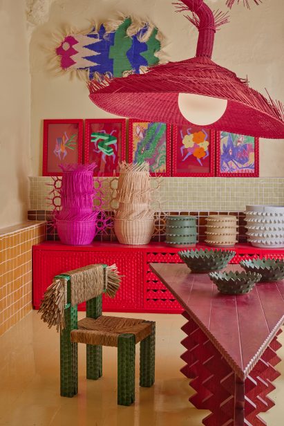 Showroom filled with colourful furniture and homeware