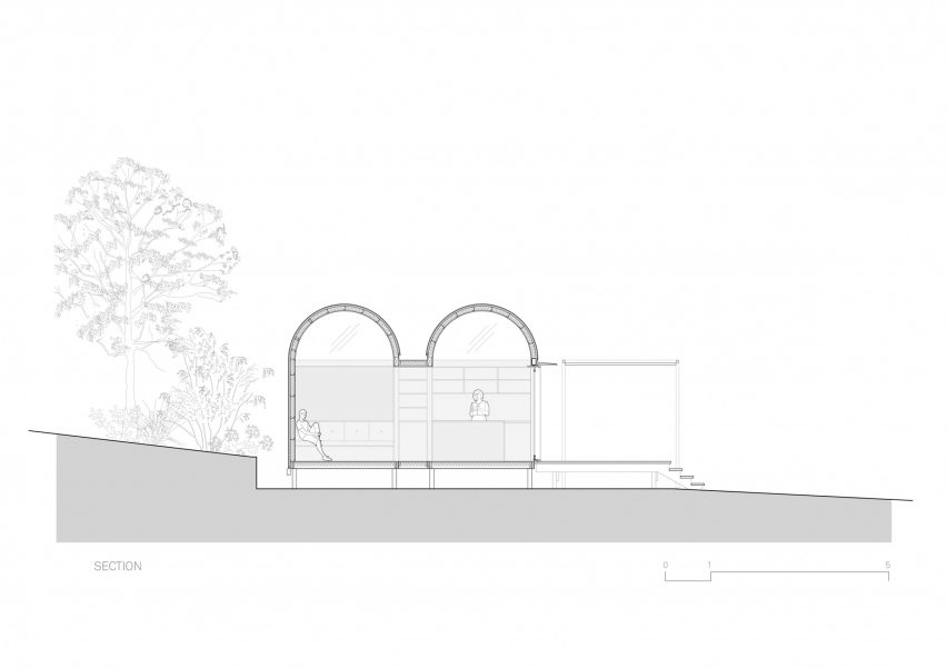 Section of Studio House