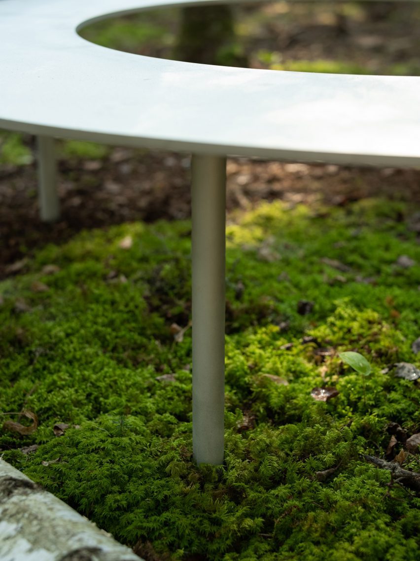 Detail of a metal base