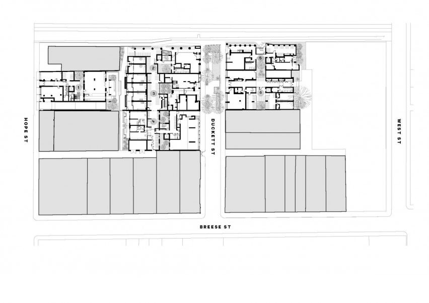 Ground floor plan of Nightingale Village