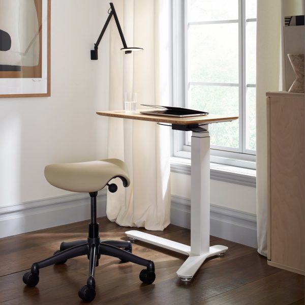 Photograph of desk in home office