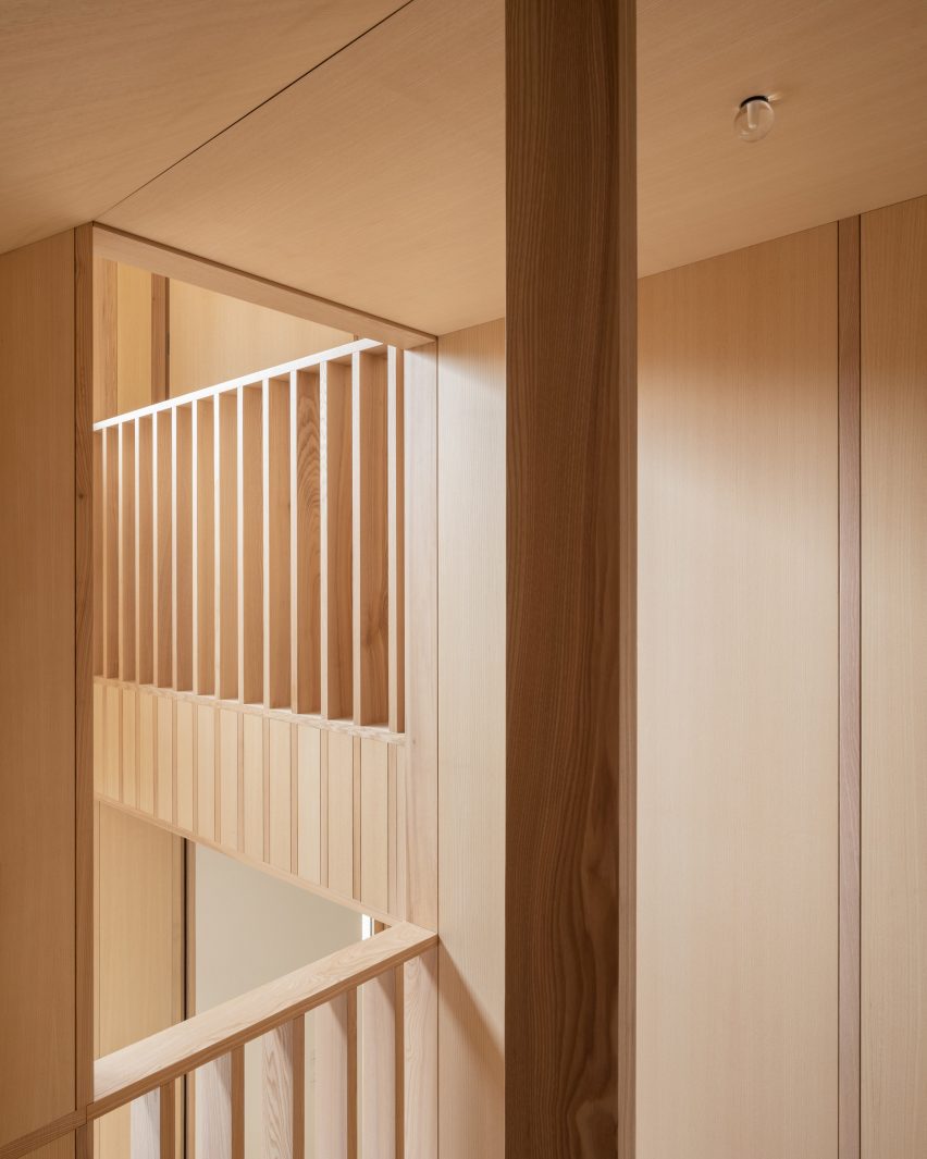 Timber corridor in a Berlin home