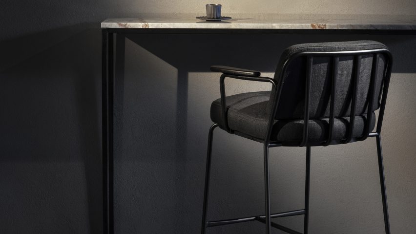 Palm Compact Comfort A bar stool by Jean-Michel Wilmotte for Parla Design