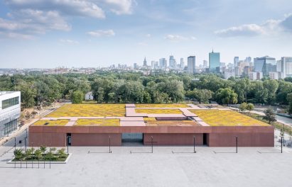 Aerial view of South Building by WXCA