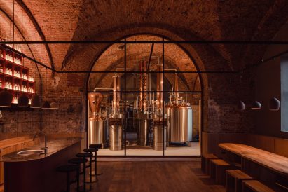 Almbic distillation tanks at Tenczynek Brewery