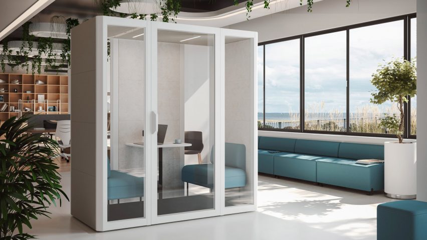 Qyos acoustic cabin from Actiu