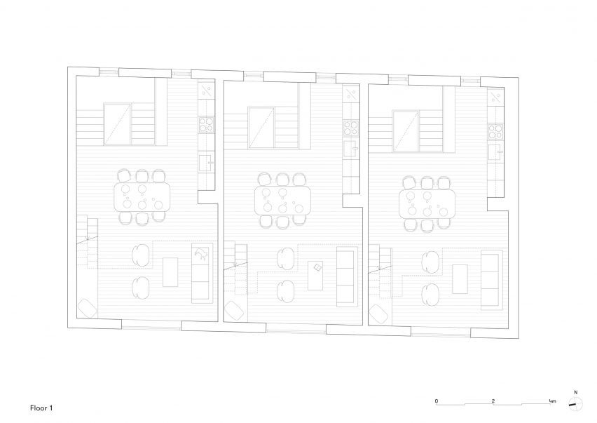 First floor plan of Sagene Wood Trade by Reiulf Ramstad Arkitekter