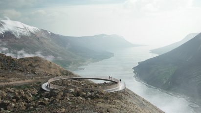 Ring of Bjólfur viewpoint in Iceland by Esja Architecture