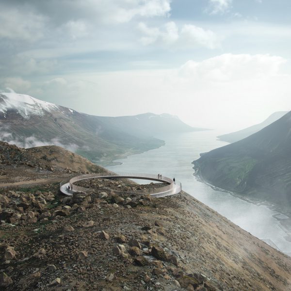 Ring of Bjólfur viewpoint in Iceland by Esja Architecture