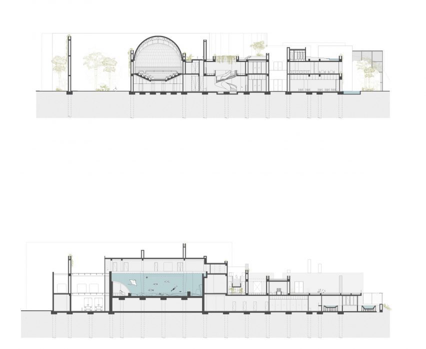 Tatiana Bilbao Estudio aquarium drawings