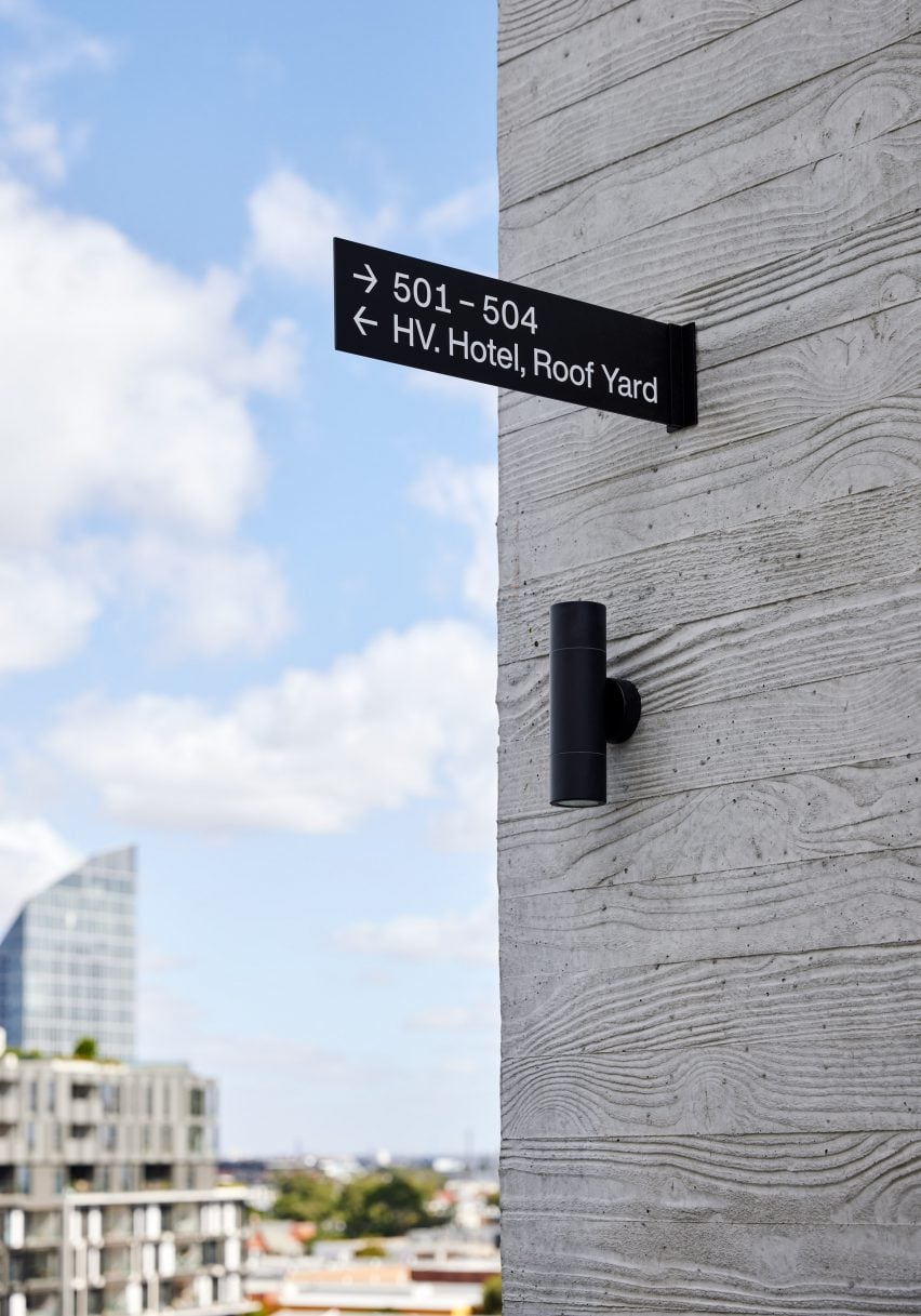 Sign posts at Ferrars and York apartments by Hip V Hype and Six Degrees Architects