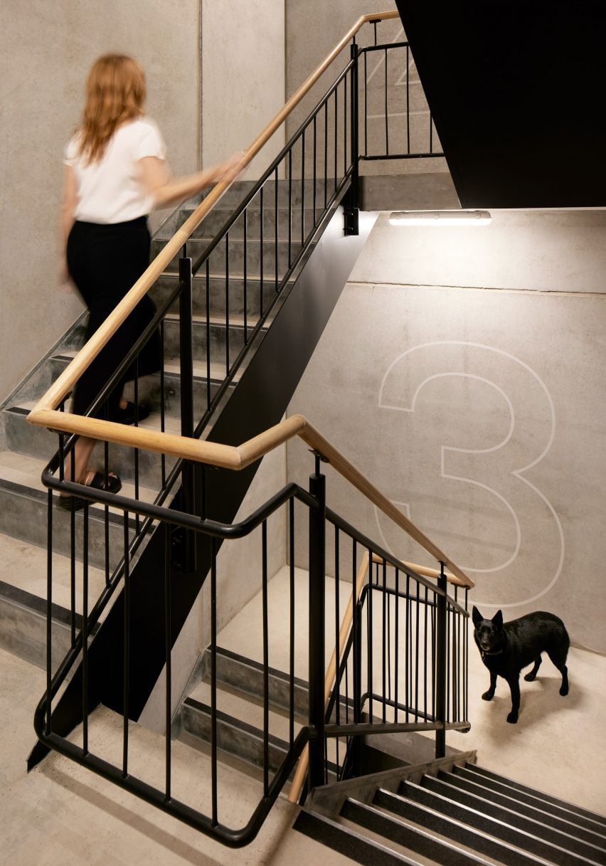 Concrete stairway at Ferrars and York apartments