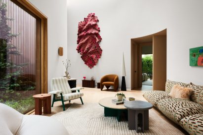 Living space within Six Square House by Young Projects