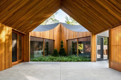 Triangular courtyard by Young Projects