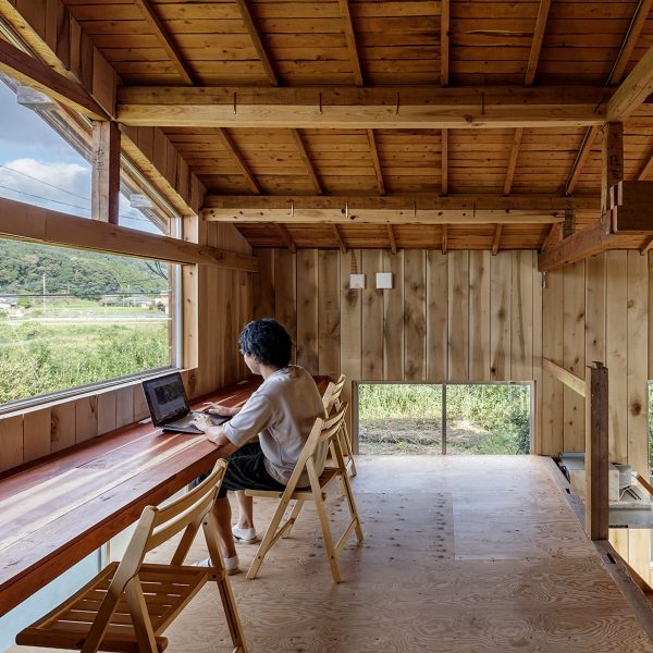 Wooden interior of the Ichihara Life and Work Commission office by Kurosawa Kawara-Ten