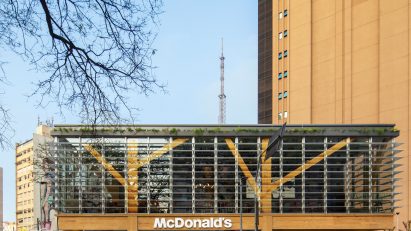 Mass timber McDonald's in Sao Paulo by Superlimao