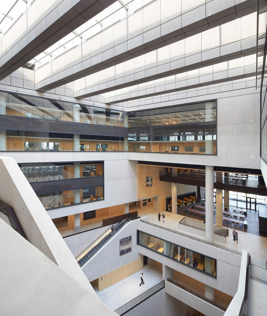 Central atrium at UCL East Marshgate