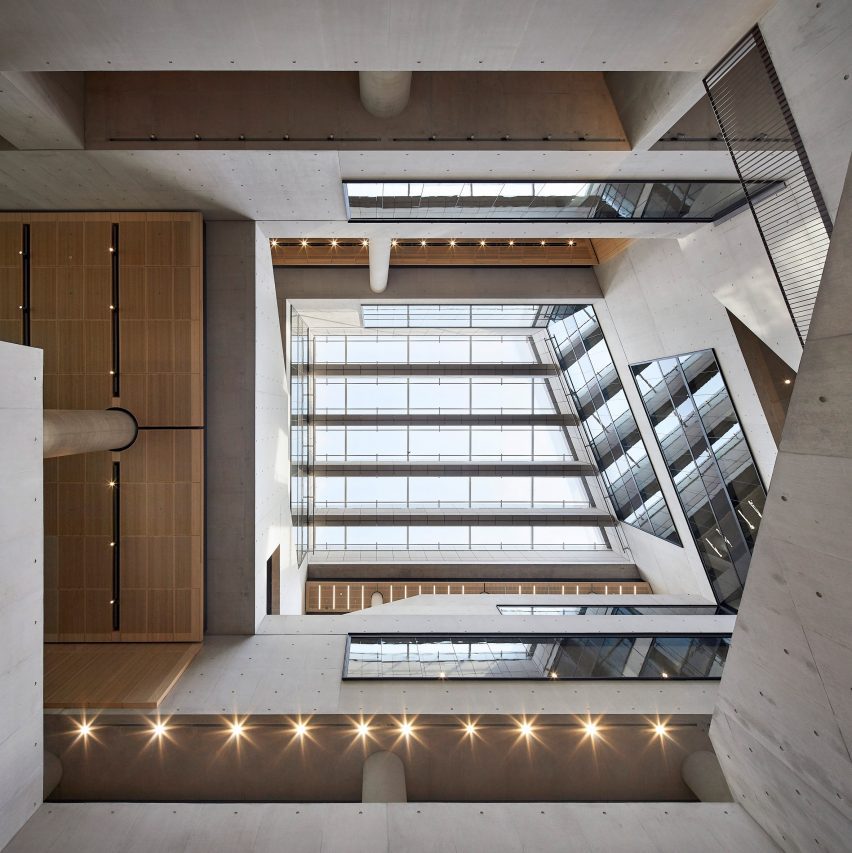Central atrium at UCL East Marshgate