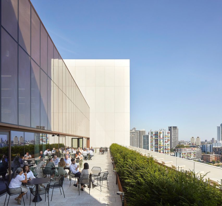 Outdoor terrace at UCL East Marshgate