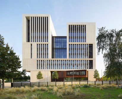 UCL East Marshgate concrete academic building by Stanton Williams