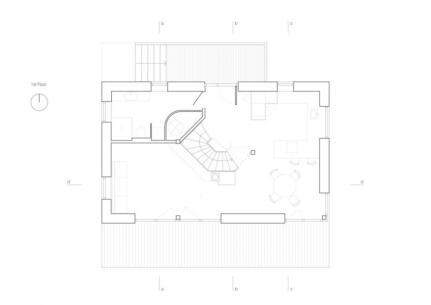 Floor plan of Casa de mi Luna by Studio Circle Growth