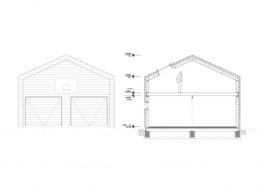 Section of Studio Shed