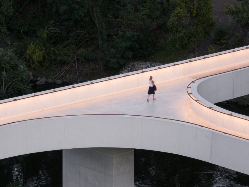 Štvanice Footbridge in Prague by Petre Tej, Marek Blank and Jan Mourek