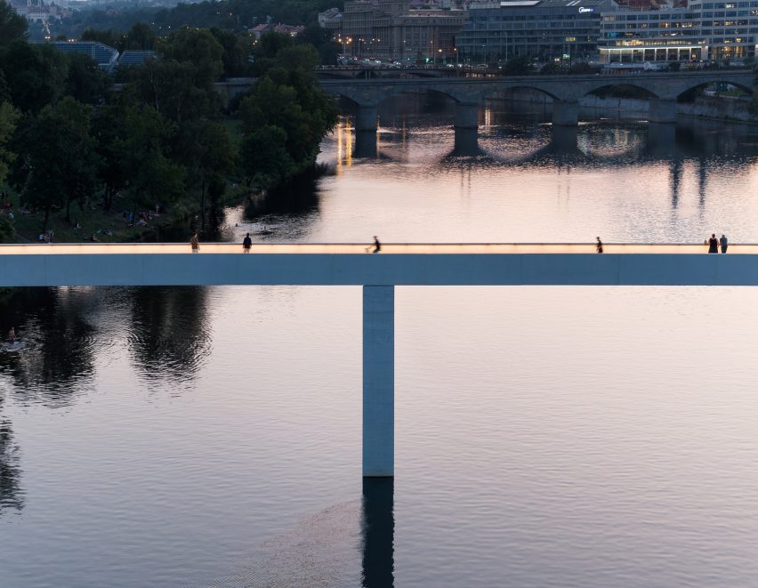 Štvanice Footbridge in Prague by Petre Tej, Marek Blank and Jan Mourek