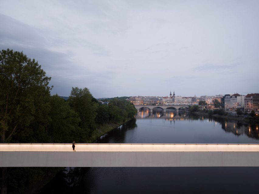 Štvanice Footbridge in Prague by Petre Tej, Marek Blank and Jan Mourek