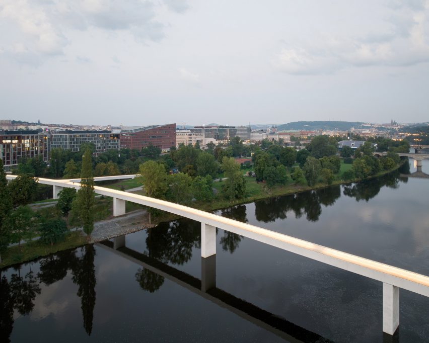 Štvanice Footbridge in Prague by Petre Tej, Marek Blank and Jan Mourek
