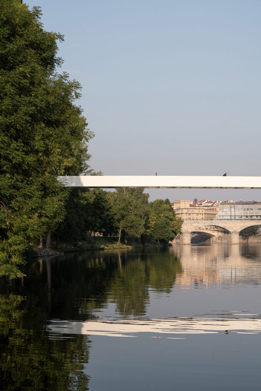 Štvanice Footbridge in Prague by Petre Tej, Marek Blank and Jan Mourek