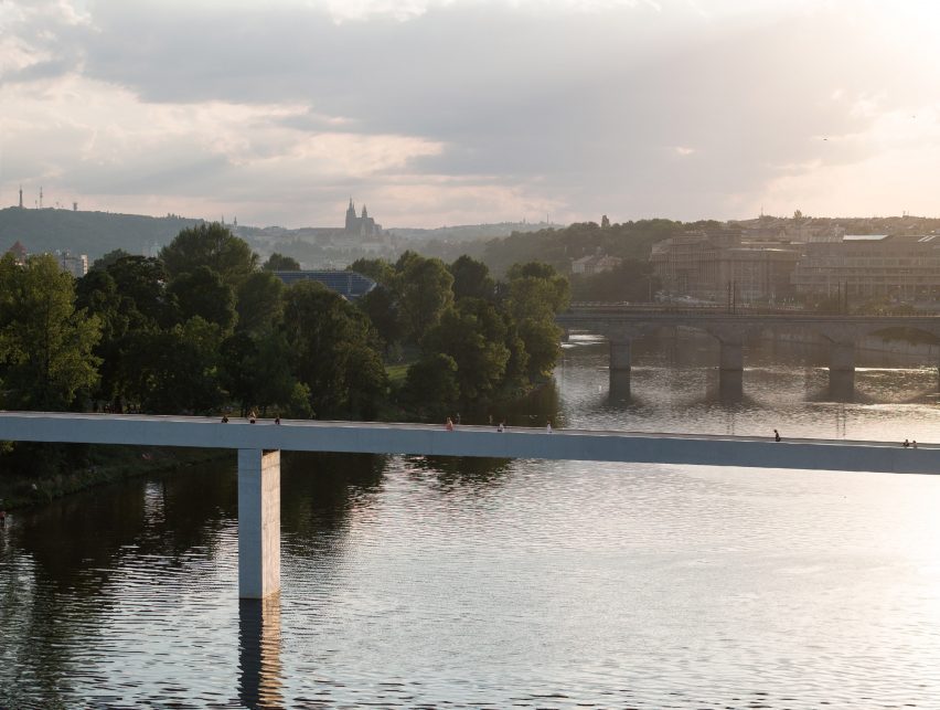 Štvanice Footbridge in Prague by Petre Tej, Marek Blank and Jan Mourek