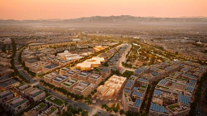 Aerial render of Sultan Haitham City in Muscat suburb