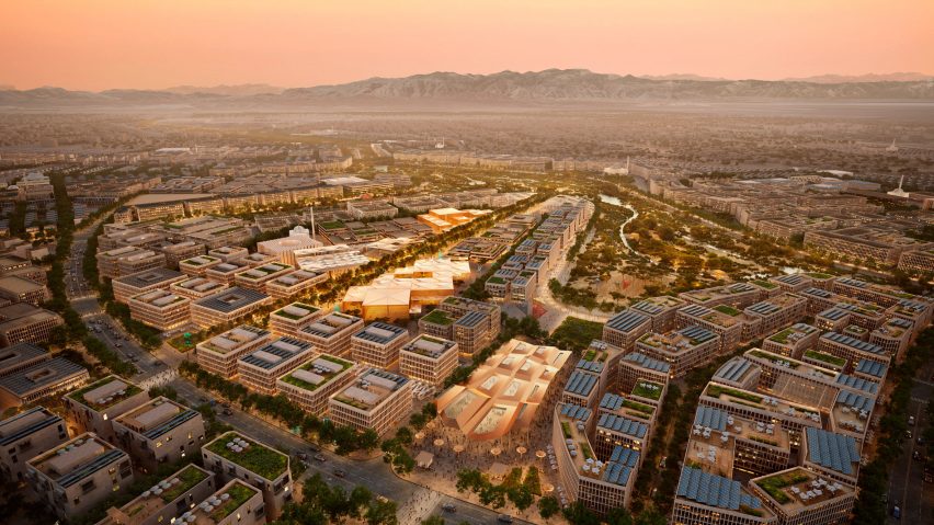 Render of Sultan Haitham City by Skidmore Owings & Merril
