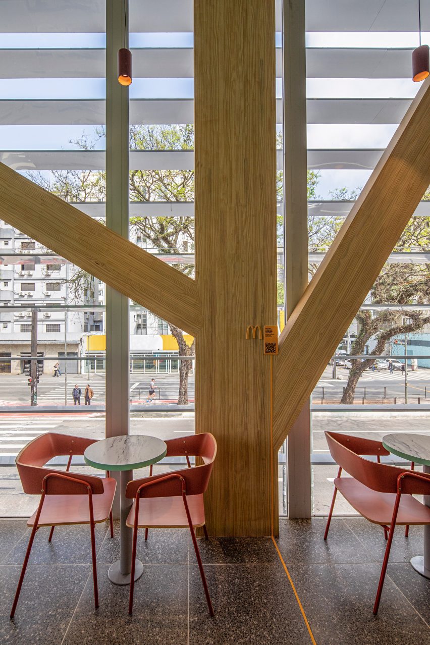 Interior seating at the McDonald's in Sao Paulo by Superliamo