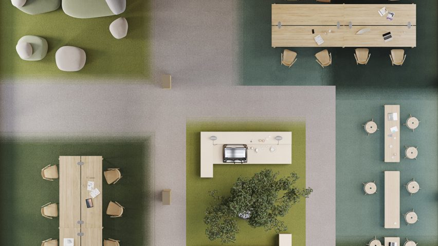 DESSO Fuse Landscape carpet tiles by Tarkett