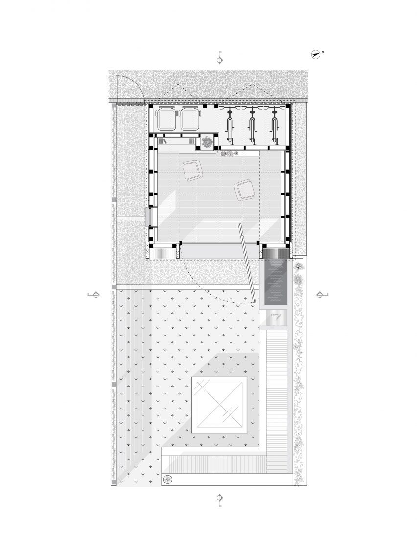 Floor plan of The Garden Retreat by The Environmental Design Studio