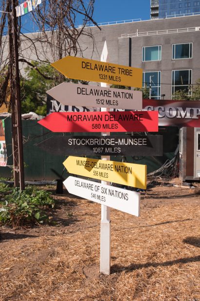 Sinage pointing towards Indigenous lands