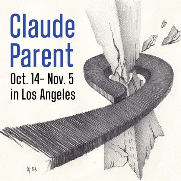 Graphic for Claude Parent – Architectural Fictions exhibitions