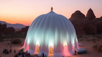 Tent-like lighting installation