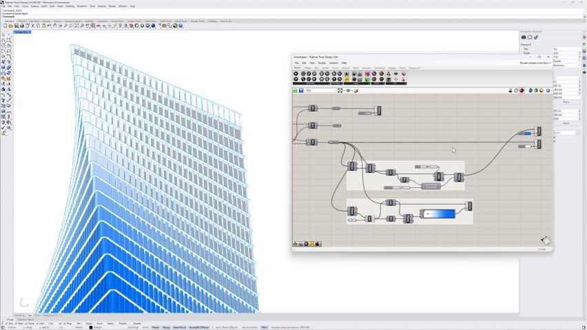 Screenshot of a computer screen showing a design tutorial on Grasshopper.