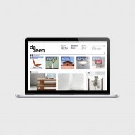 Dezeen website on laptop