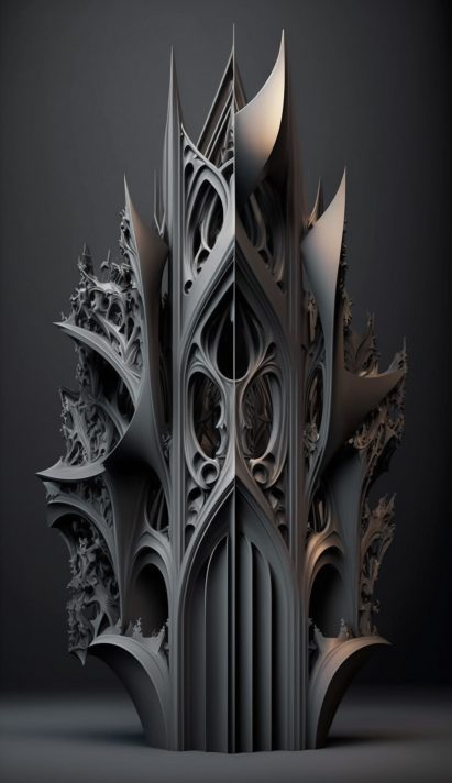 Grey and black architectural graphic