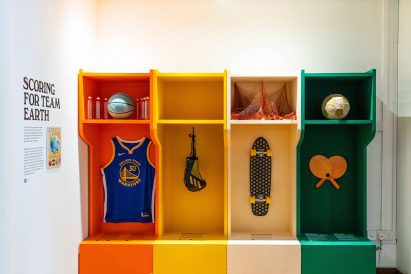 PE changing room at the School of Tomorrow exhibition in Singapore