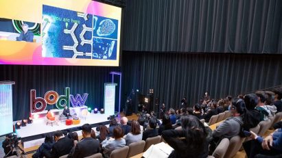 Photo of talk at Business of Design Week